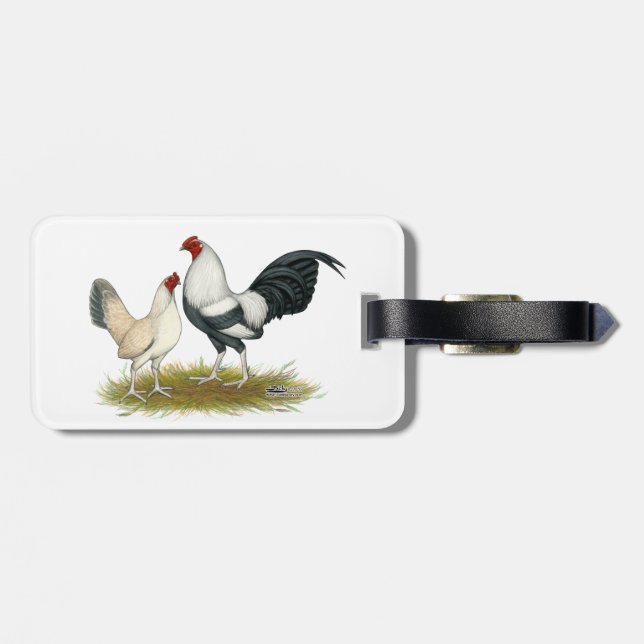 OE Game Blue Silver Wheaten Luggage Tag (Back Horizontal)