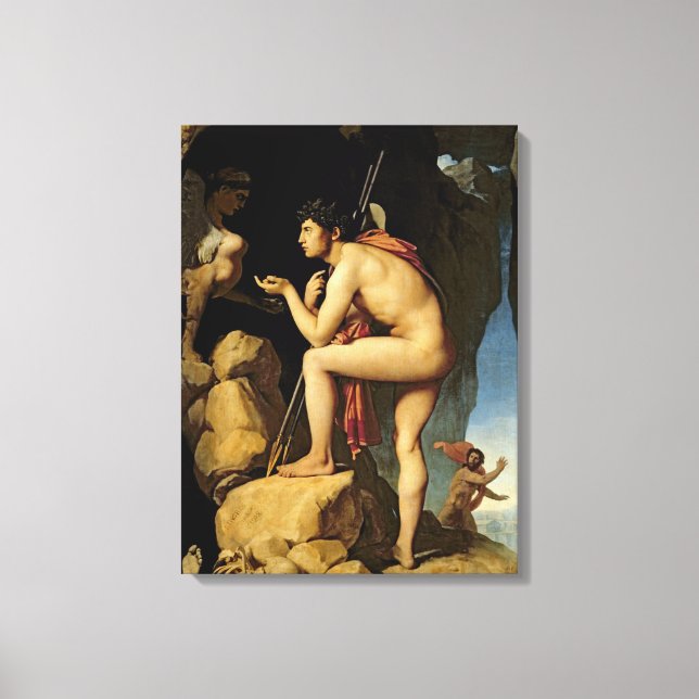 Oedipus and the Sphinx, 1808 Canvas Print (Front)