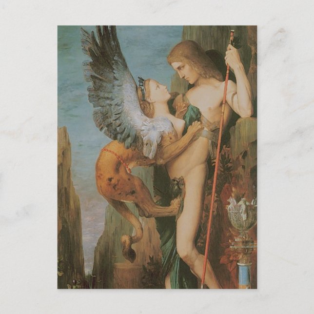 Oedipus and the Sphinx Postcard (Front)