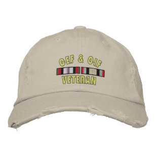 OEF& OIF Vet Embroidered Baseball Cap