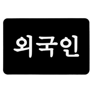 Oegugin 외국인 Korean Hangul Language Magnet