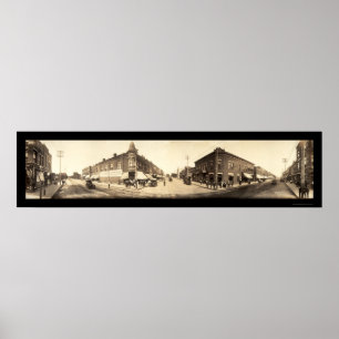 Oelwein Iowa Street Photo 1907 Poster