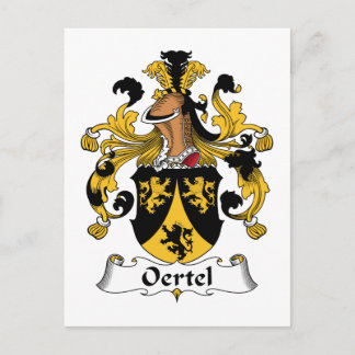 Oertel Family Crest Postcard