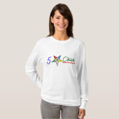 OES:5 Star Chick (LS White) T-Shirt (Front Full)