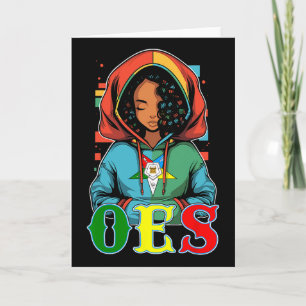Oes Beautiful Sister Hooded Head Eastern Star Than Card