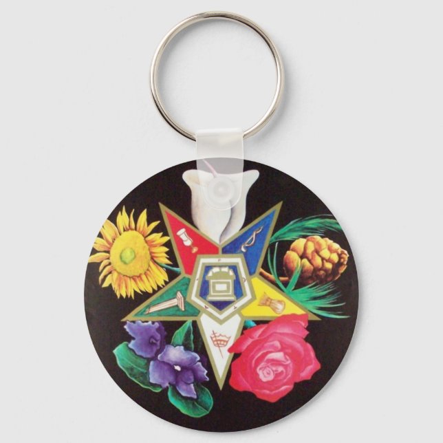 OES Blooming Star Key Ring (Front)