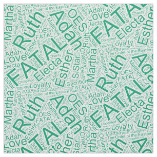 OES Collage Green Fabric