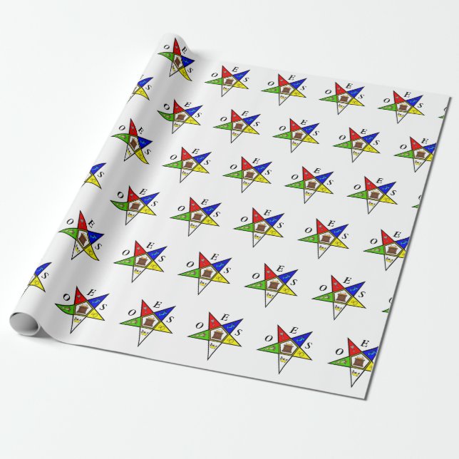 OES Eastern Star Sister Masonic Freemasonry Wrapping Paper (Unrolled)