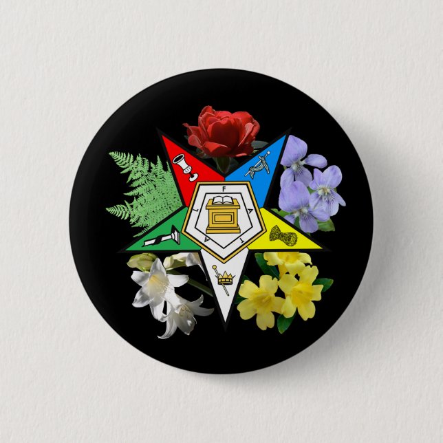 OES floral Emblem Button (Front)