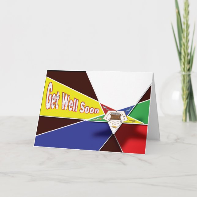 OES Get Well Soon Holiday Card (Front)