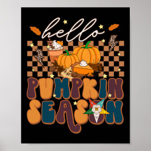 OES Hello Fall Pumpkin Season of the Eastern Star Poster