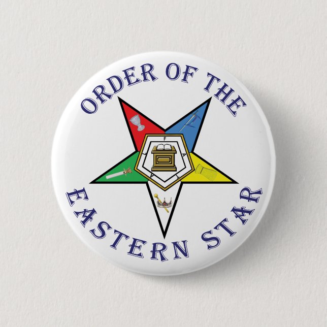 OES LETTERED 6 CM ROUND BADGE (Front)