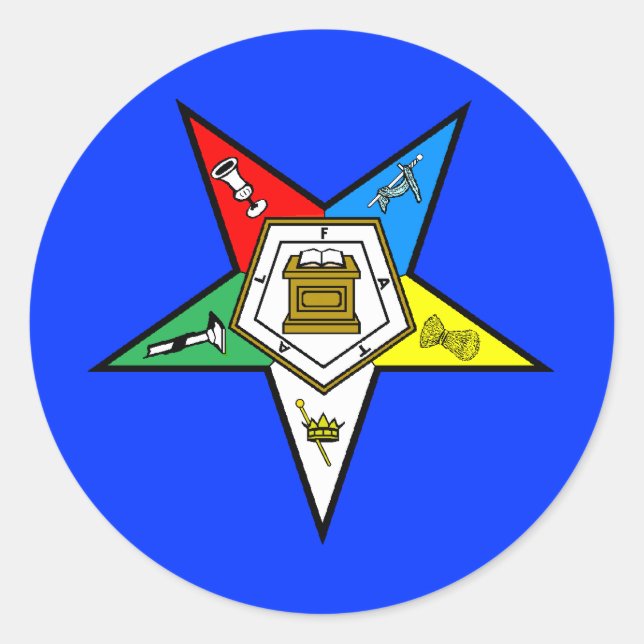 OES Order of Eastern Star Sticker (Blue) (Front)