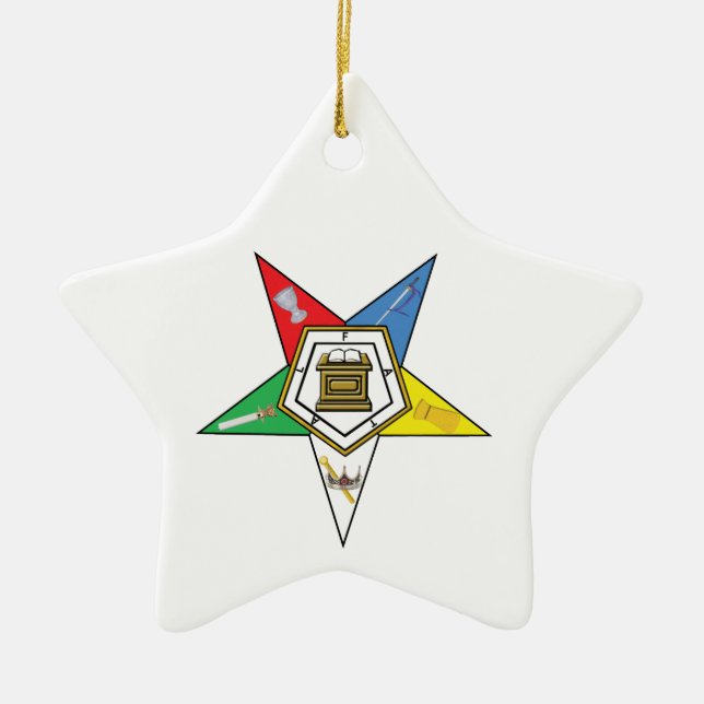 OES Star Ceramic Tree Decoration (Front)