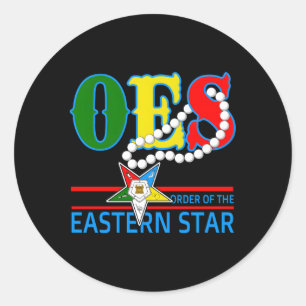 Oes Star Necklace Order Of The Eastern Star Mother Classic Round Sticker