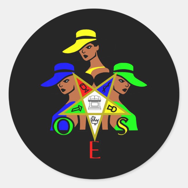 Oes Star Sisters Order The Eastern Star Juneteenth Classic Round Sticker (Front)