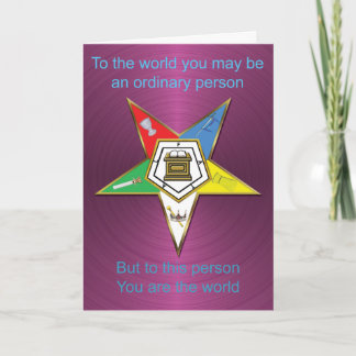 OES to that special friend Card