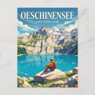 Oeschinen Lake Switzerland Postcard