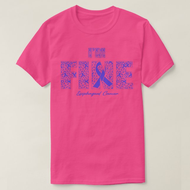 Oesophageal Cancer Awareness Fine Ribbons In This  T-Shirt (Design Front)