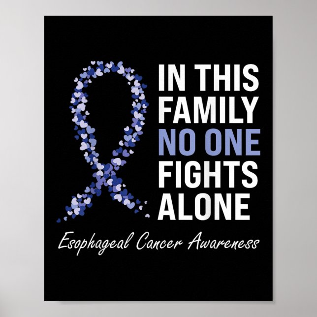 Oesophageal Cancer Awareness Gifts Co. Purple Peri Poster (Front)
