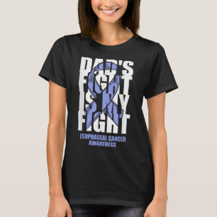 Oesophageal Cancer Awareness Periwinkle Ribbon Dad T-Shirt