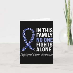 Oesophageal cancer awareness purple periwinkle card