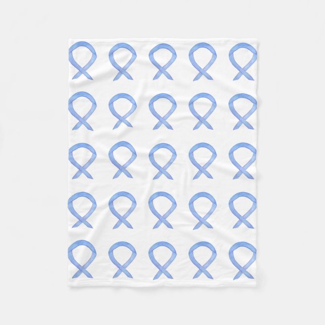 Oesophageal Cancer Awareness Ribbon Fleece Blanket (Front)