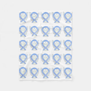 Oesophageal Cancer Awareness Ribbon Fleece Blanket