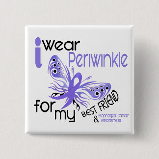 Oesophageal Cancer I WEAR PERIWINKLE BEST FRIEND 15 Cm Square Badge