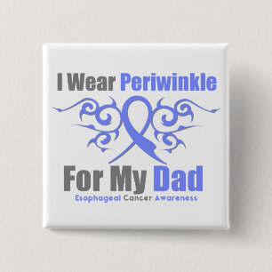 Oesophageal Cancer Periwinkle Ribbon Dad 15 Cm Square Badge