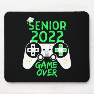 Of 2022 Senior Video Game Over School Gamer Green Mouse Pad