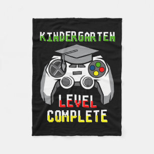 Of 2024 Kindergarten Level Kids Video Game Graduat Fleece Blanket