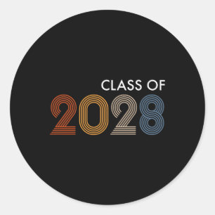 Of 2028 College University High School Future Grad Classic Round Sticker