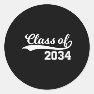 Of 2034 Grow With Me First Day Of School Classic Round Sticker
