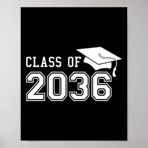 Of 2036 Grow With Me First Day Of School Graduatio Poster
