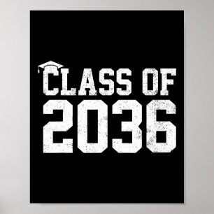 Of 2036 Grow With Me Graduation First Day Of Schoo Poster
