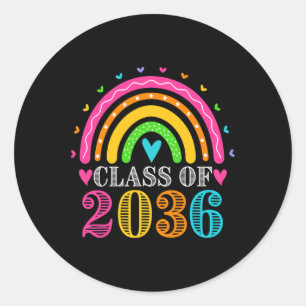 Of 2036 Pre-k Graduate Preschool Kids Girls Gradua Classic Round Sticker
