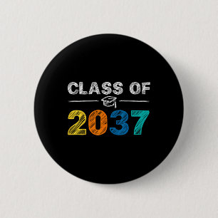 Of 2037 Grow With Me First Day Of School Graduatio 6 Cm Round Badge