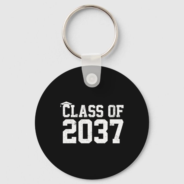 Of 2037 Grow With Me Graduation First Day Of Schoo Key Ring (Front)