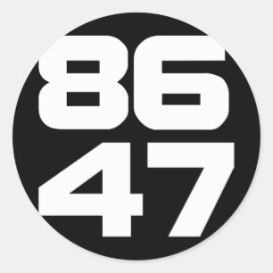 Of 86 47 Anti Trump Resist Project 2025  Classic Round Sticker