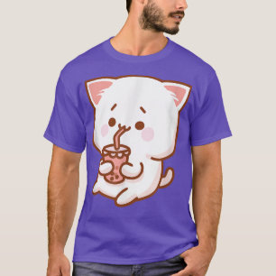 Of a kawaii cat drinking bubble tea  T-Shirt