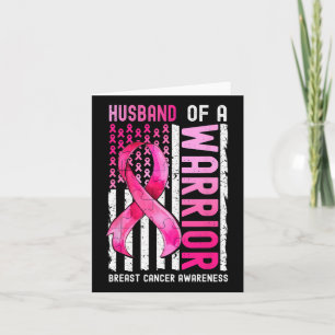 Of A Warrior Breast Cancer Usa Flag Awareness Pink Card