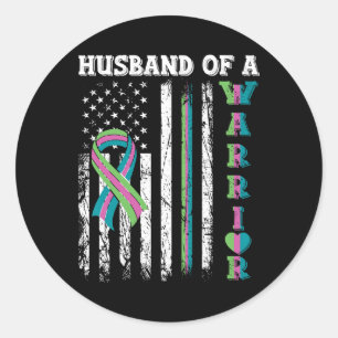 Of A Warrior Metastatic Breast Cancer Usa Flag Classic Round Sticker