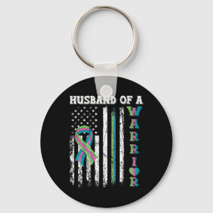 Of A Warrior Metastatic Breast Cancer Usa Flag  Key Ring