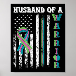 Of A Warrior Metastatic Breast Cancer Usa Flag Poster