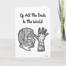 Of All The Dads In the World ASL Greeting Cards