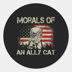 Of An Ally Cat Funny Trump 2024  Classic Round Sticker