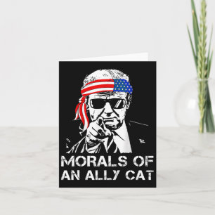 Of An Ally Cat Funny Trump 2024 Trump President  Card