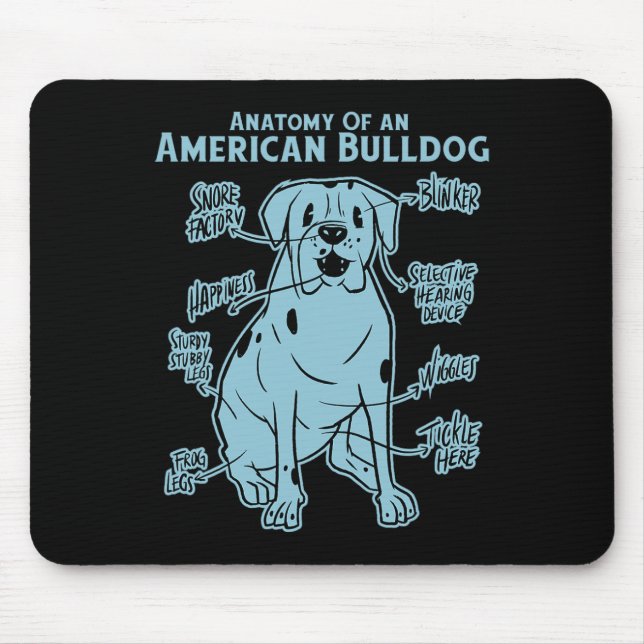 Of An American Bulldog  Mouse Pad (Front)