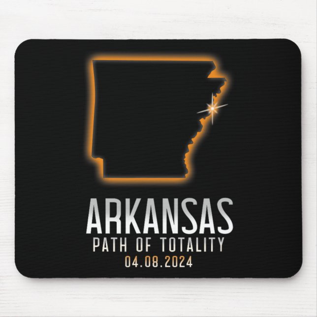 Of Arkansas Path Of Totality 4.8.24 Total Solar Ec Mouse Pad (Front)